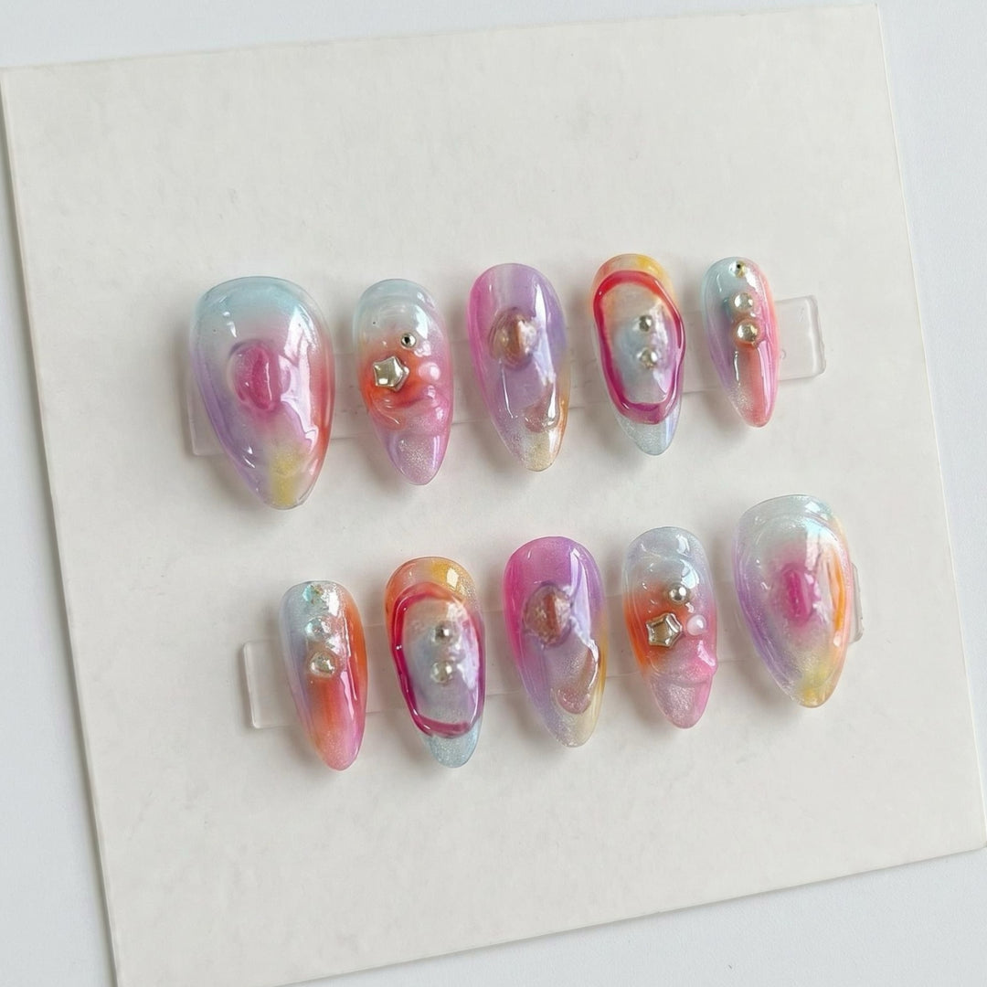 Custom Gradient Press On Nails FVY00134 – FOAMBOX NAIL